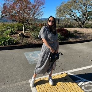 Plaid Abercrombie Midi Dress Plaid s L